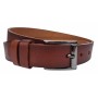 Curea barbati, eleganta, pentru costum, din piele naturala, Maro, 3cm - CK83M